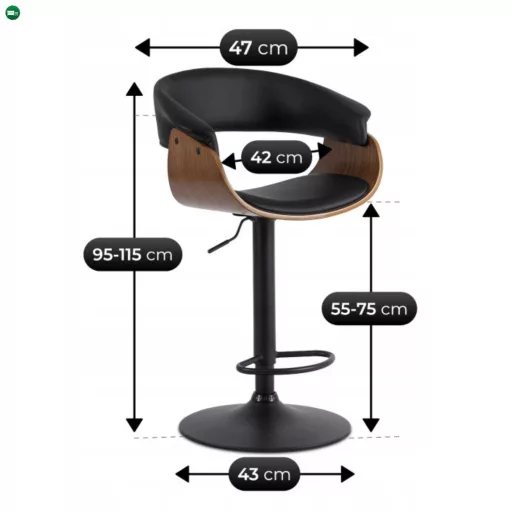 Forgó bárszék műbőr, NEVADA