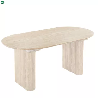   Kihúzható étkezőasztal 90–220 cm méretben, travertin színben OVAL