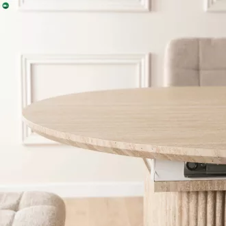   Kihúzható étkezőasztal 90–220 cm méretben, travertin színben OVAL
