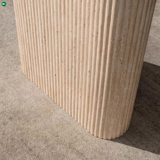 Kihúzható étkezőasztal 90–220 cm méretben, travertin színben OVAL