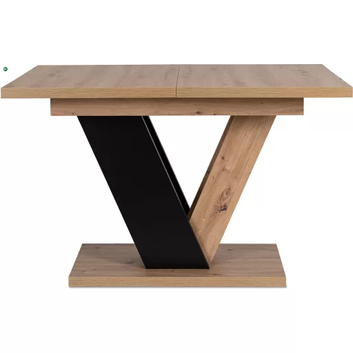 Bővíthető étkezőasztal 120–160 cm Artisan tölgy / fekete színkombinációban – CLARK