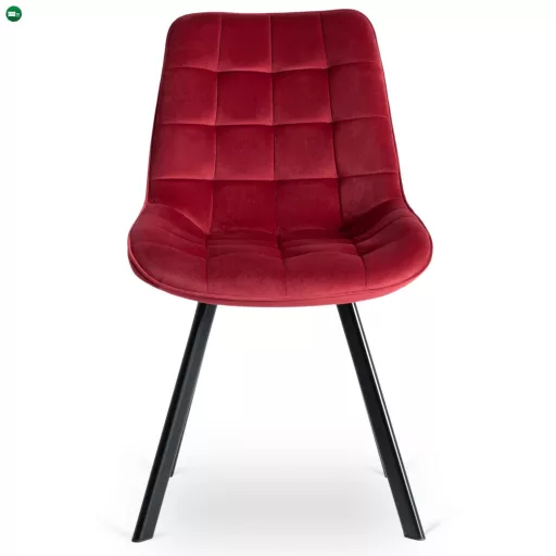 Szék bordó színben, bársony kárpittal RICK