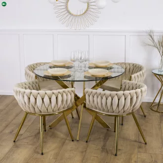 SALLO üveg asztal 110 cm