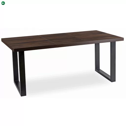 Bővíthető étkezőasztal 130–230 cm dió/fekete – TOMAS