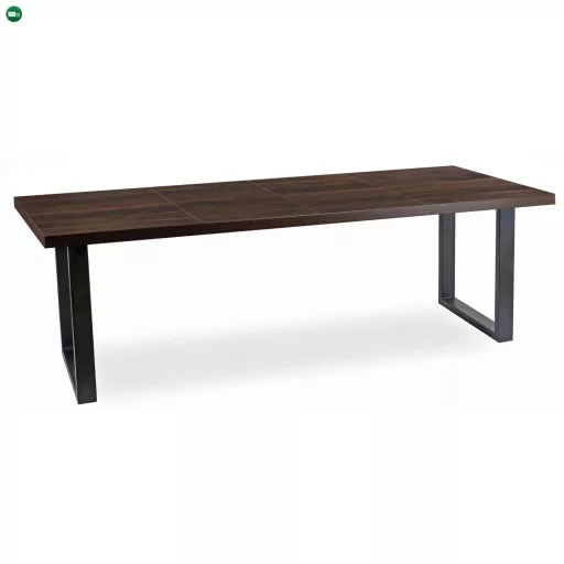 Bővíthető étkezőasztal 130–230 cm dió/fekete – TOMAS