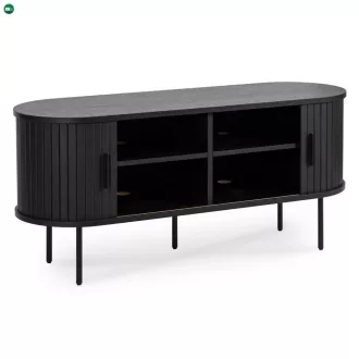 TV Állvány Fekete színben. 2 ajtós. TRISH 120 cm