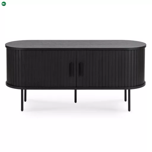 TV Állvány Fekete színben. 2 ajtós. TRISH 120 cm