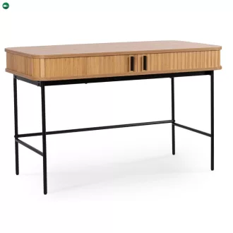 Íróasztal 120 cm, bordázott tölgy kivitelben TRISH