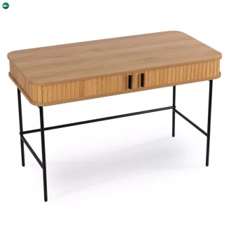 Íróasztal 120 cm, bordázott tölgy kivitelben TRISH