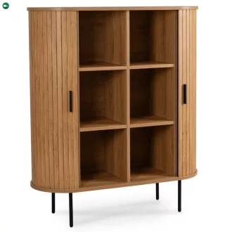 Kétajtós tolóajtós komód 100 cm, tölgy színben TRISH