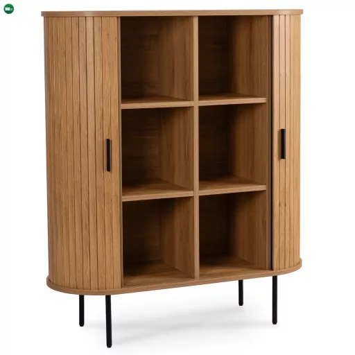 Kétajtós tolóajtós komód 100 cm, tölgy színben TRISH