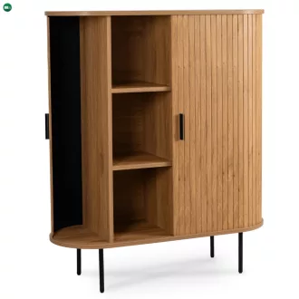 Kétajtós tolóajtós komód 100 cm, tölgy színben TRISH