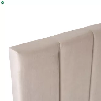 VILLEMO 90x200 bézs bársony ágy