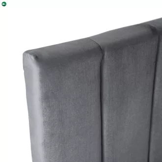 VILLEMO 90x200 szürke bársony ágy