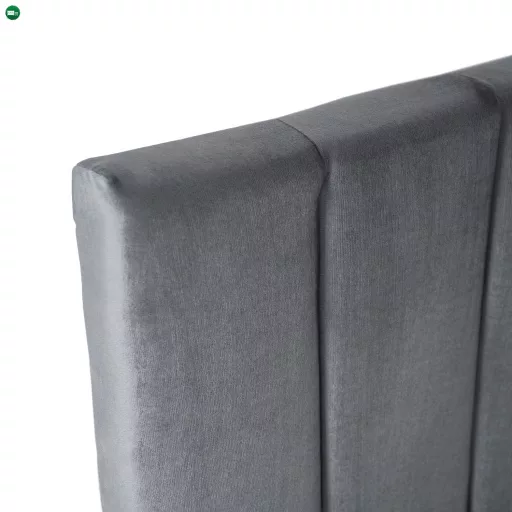 VILLEMO 90x200 szürke bársony ágy