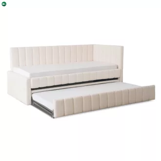 VILLEMO 90x200 krém bouclé ágy
