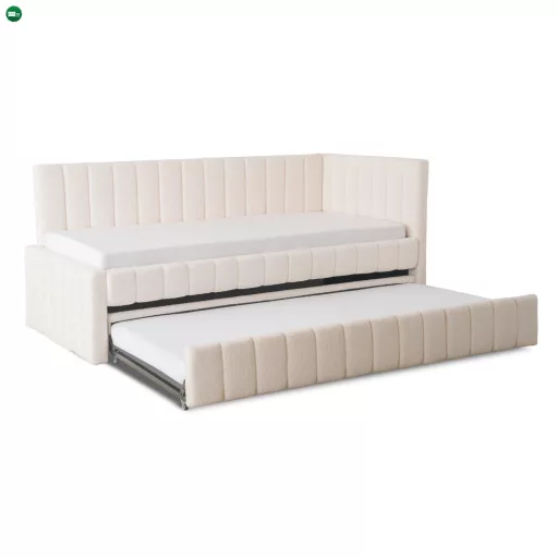 VILLEMO 90x200 krém bouclé ágy