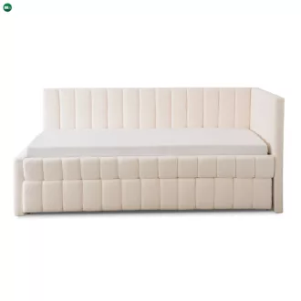 VILLEMO 90x200 krém bouclé ágy