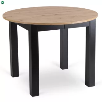   Bővíthető étkezőasztal 102–142 cm Artisan tölgy / fekete színkombinációban – HARRY