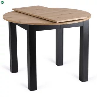   Bővíthető étkezőasztal 102–142 cm Artisan tölgy / fekete színkombinációban – HARRY