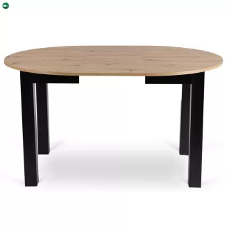   Bővíthető étkezőasztal 102–142 cm Artisan tölgy / fekete színkombinációban – HARRY