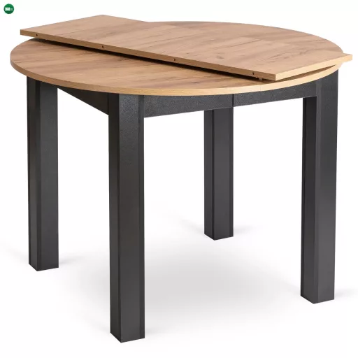 Bővíthető étkezőasztal 102–142 cm Craft tölgy / fekete színkombinációban – HARRY