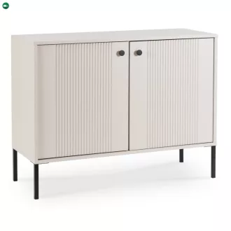   Kétajtós komód 104 cm kasmír színben bordázott fronttal – SOFT