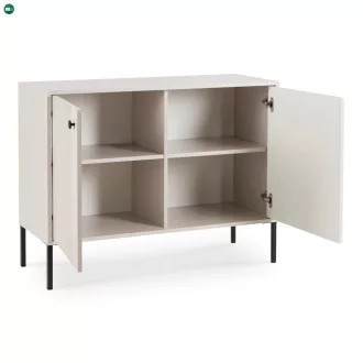   Kétajtós komód 104 cm kasmír színben bordázott fronttal – SOFT