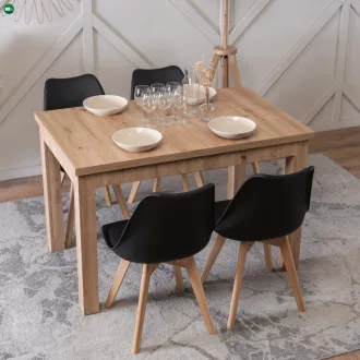   Bővíthető étkezőasztal 120–160 cm Artisan tölgy színben – SKUBI