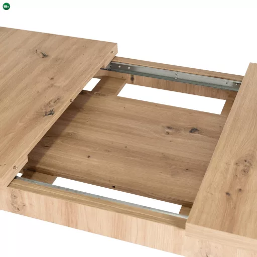 Bővíthető étkezőasztal 120–160 cm Artisan tölgy színben – SKUBI