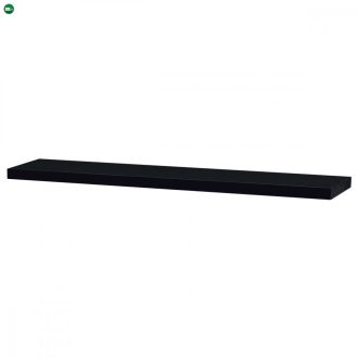 P-002 Lebegő polc 120 cm, MDF, Magasfényű Fekete Színben