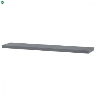   Lebegő polc 120 cm, MDF, Magasfényű Szürke Színben P-002