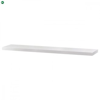 Lebegő polc 120 cm, MDF, Magasfényű Fehér Színben P-002