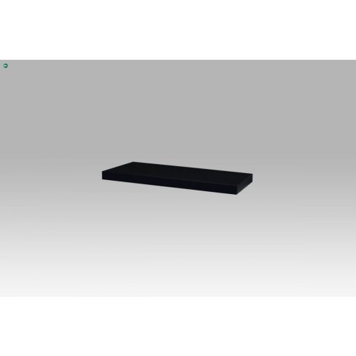 Lebegő polc 80 cm. MDF, Magasfényű Fekete Színben P-005