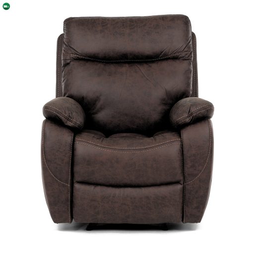 TV és relax fotel elektromos vezérléssel, barna szövethuzattal vintage dekorációval, 1 240 V-os motorral