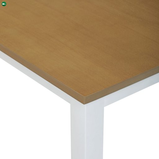 Étkezőgarnitúra 1 asztal + 4 szék, asztalméret 120x75x75 cm, MDF, furnér, tömör lábak, tölgyfa/fehér színben