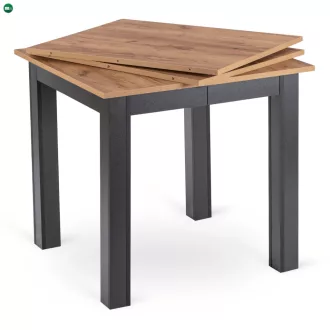   Kihúzható étkezőasztal 80–200 cm méretben, craft tölgy/fekete színben BEN