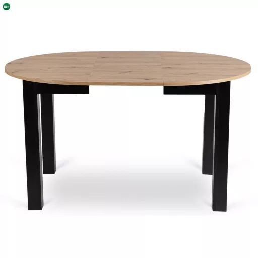Kihúzható étkezőasztal 102–142 cm méretben, artisan tölgy/fekete színben HARRY