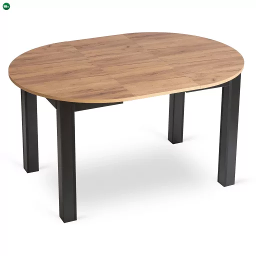 Kihúzható étkezőasztal 102–142 cm méretben, craft tölgy/fekete színben HARRY