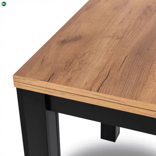 Kihúzható étkezőasztal 80–160 cm méretben, craft tölgy/fekete színben MAX