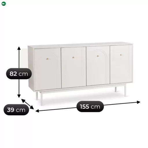 Komód 155 cm, kasmír színben MARLEN – W-MAZOMA-KASZ-N-KASZ-U-ZL-KOM4D
