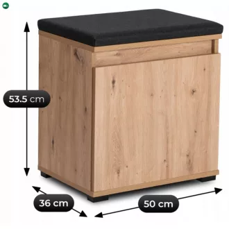   Cipőszekrény 50 cm méretben, artisan tölgy/grafit színben PARMA