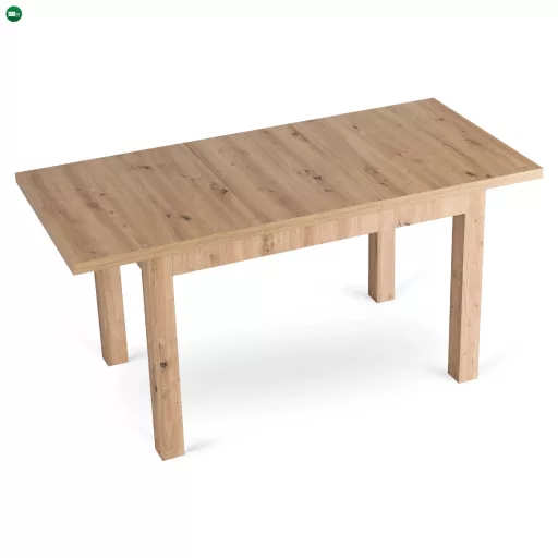 Kihúzható étkezőasztal 120–160 cm méretben, artisan tölgy színben SKUBI