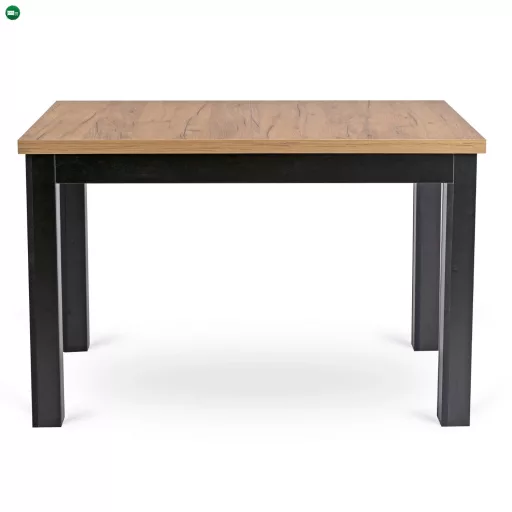 Bővíthető Étkezőastal 120-160 cm Kézműves tölgy/Fekete színben. Skubi