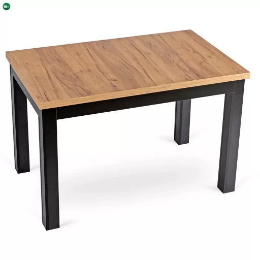 Bővíthető Étkezőastal 120-160 cm Kézműves tölgy/Fekete színben. Skubi