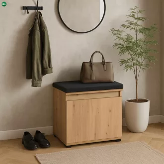   Cipőszekrény 60 cm méretben, artisan tölgy/grafit színben VENORNA