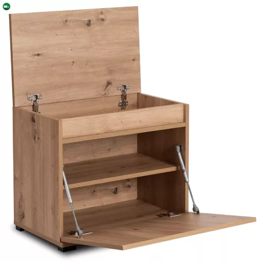 Cipőszekrény 60 cm méretben, artisan tölgy/grafit színben VENORNA