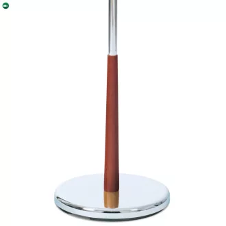   82646 Barna szobainas, tömör fa és krómozott fém. Teherbírás 6 kg.