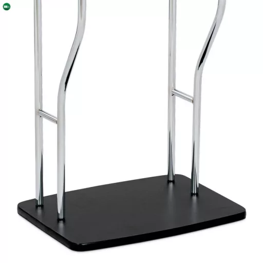 Matt fekete praktikus szobainas, 108 cm magas, 6 kg teherbírással – 84444