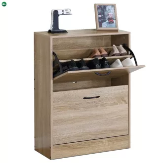Cipőtartó (cipősszekrény), MDF, barna, ABO-G1014 OAK